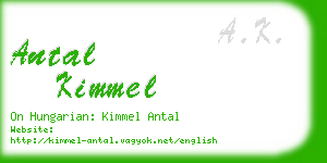 antal kimmel business card